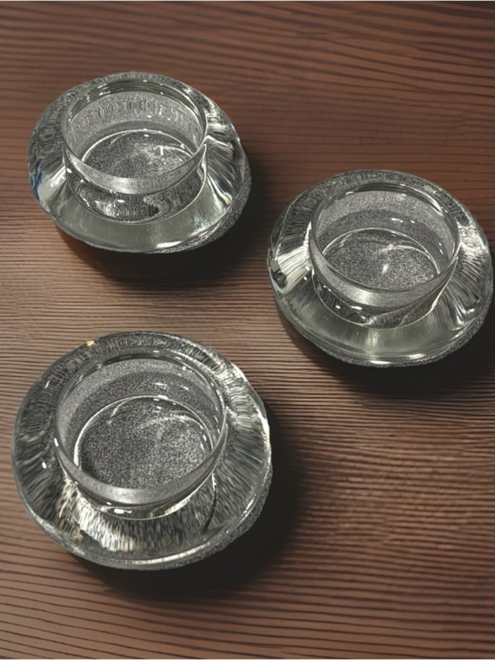 Clear Glass Tealight Holder - Modern Glass Candle Cup